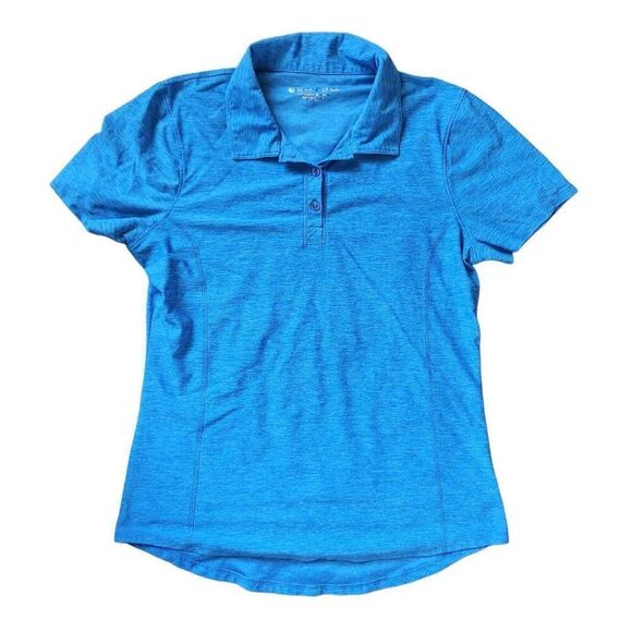 Soybu womens M sporty royal blue short sleeve collared shirt sport top active we - Picture 1 of 5
